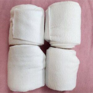 Roma White Fleece Polo Wraps
